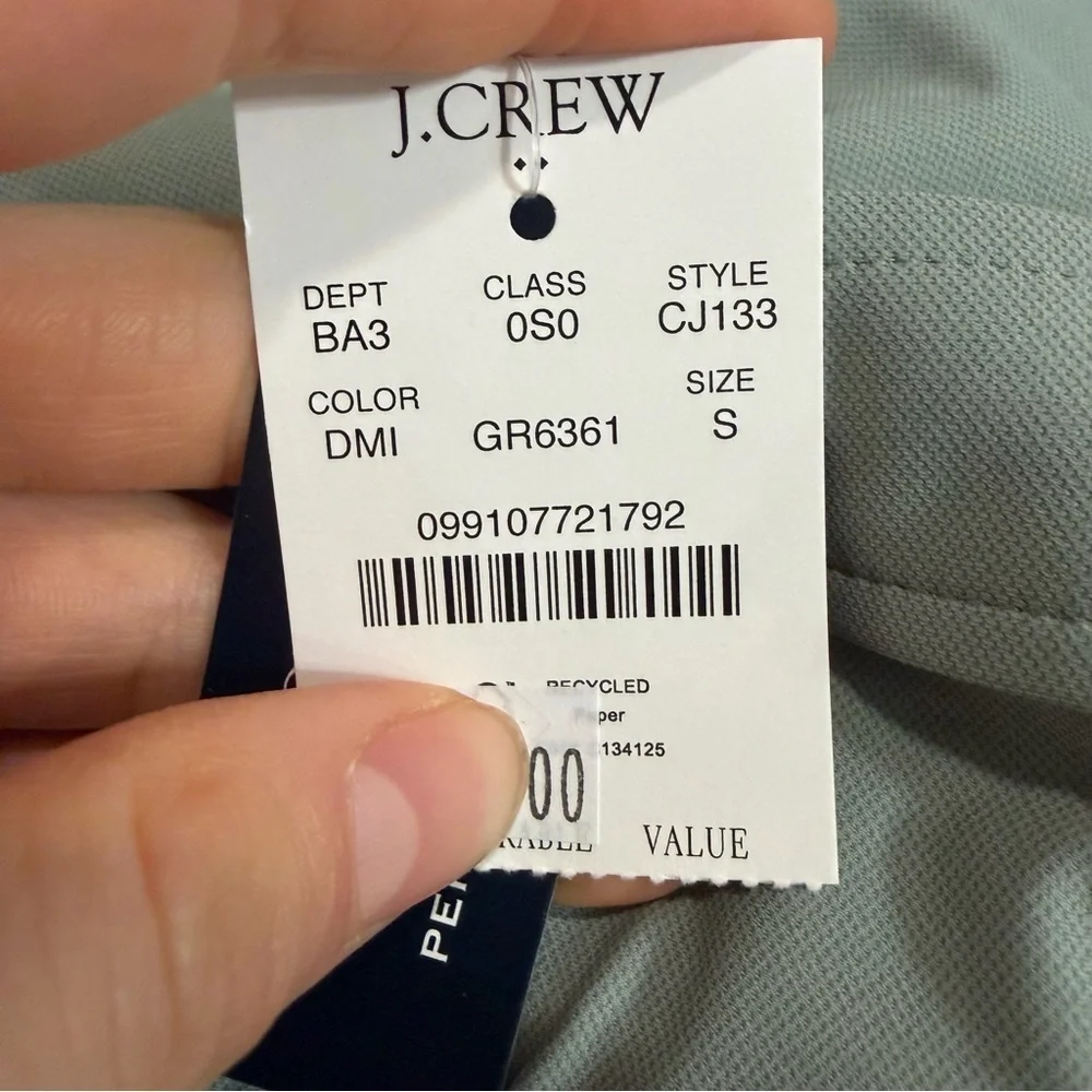 J crew dusty mint All-day performance shirt